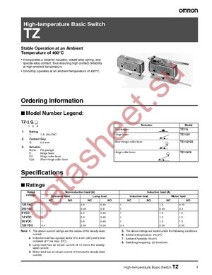 TZ-1GV22 datasheet  